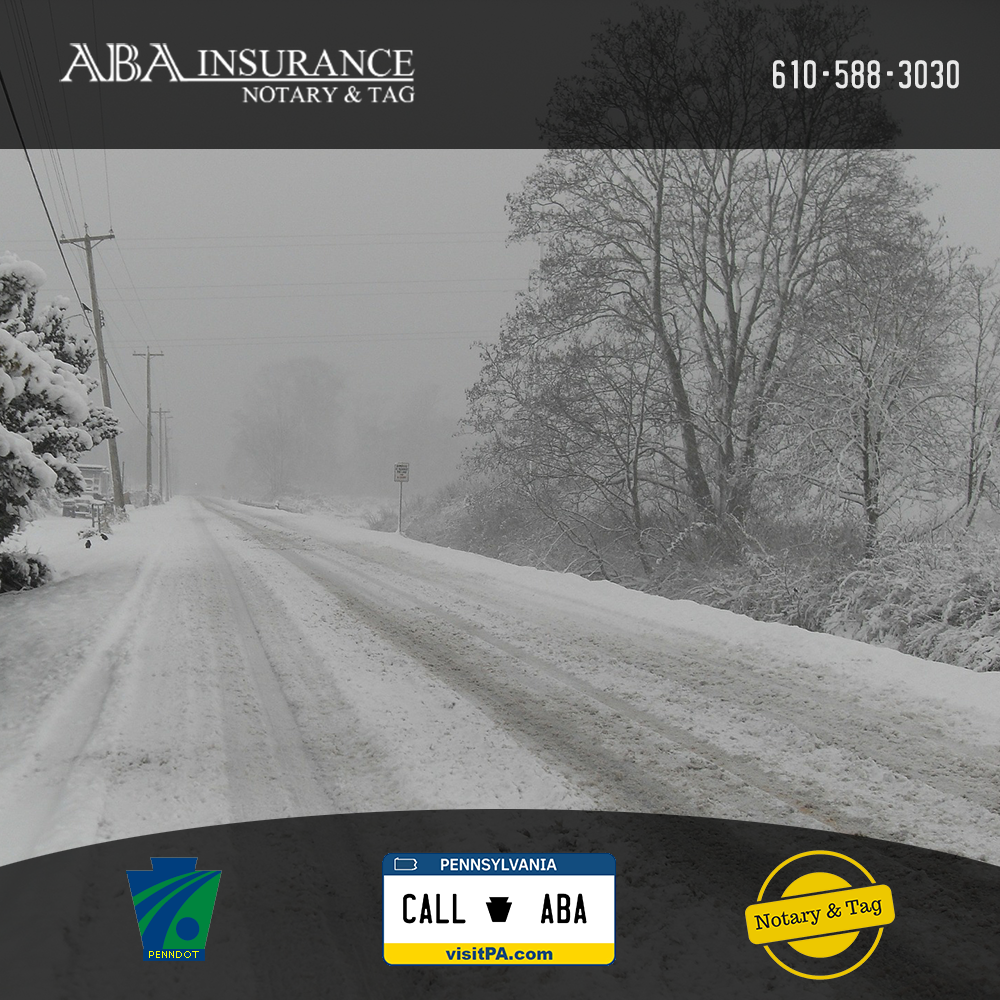 Travel Safely in the snow ABA Insurance Notary &amp; Tag